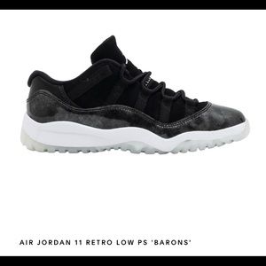 Jordan 11 Retro Low Barons (PS) Size 2Y